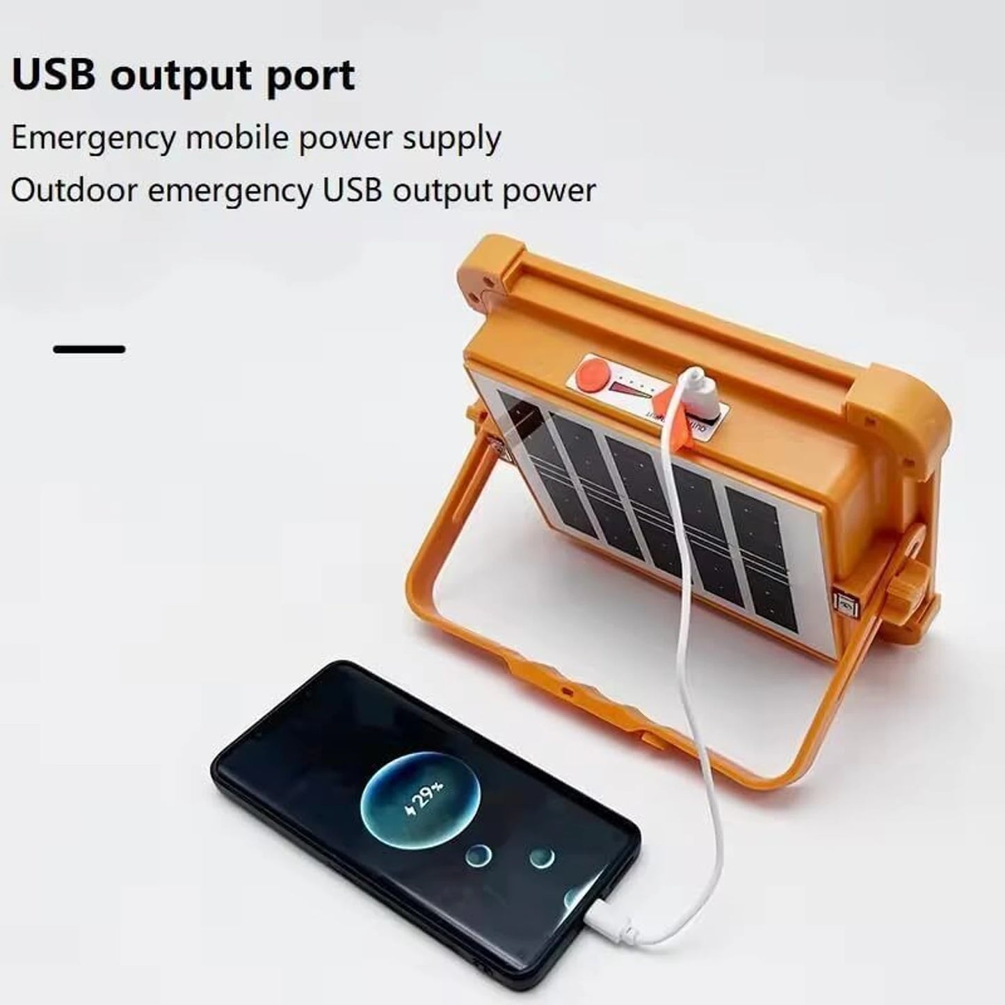 LED Solar Portable Work Light Solar Emergency Light Rechargeable Floor Solar Light Set (Wall Mounted Pack of 1)