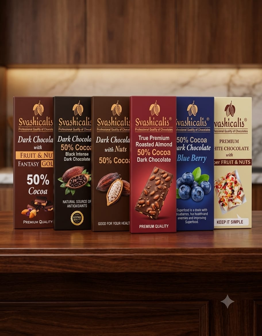 Svashicalis Premium Artisan Chocolate Bar (80g) (Pack of 2)