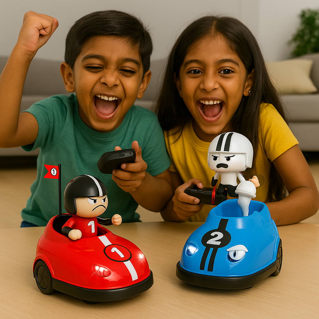 π₯ BUMPER Go Kart RC Battle Set β High-Speed Multiplayer Fun with Pop-Up Drivers & 360Β° Stunts! Dashing car