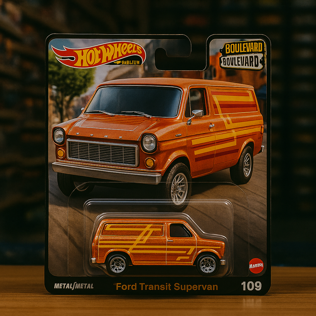 Ford Transit Supervanšā Hot Wheels Premium (Boulevard Series #109)