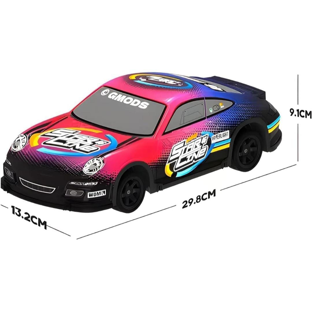RC Stunt Car for Kids – 4WD 2.4GHz Drift & Twist Remote Control Car with Lights, Music & Sensor Watch (Metal RC Climbing) Multicolor