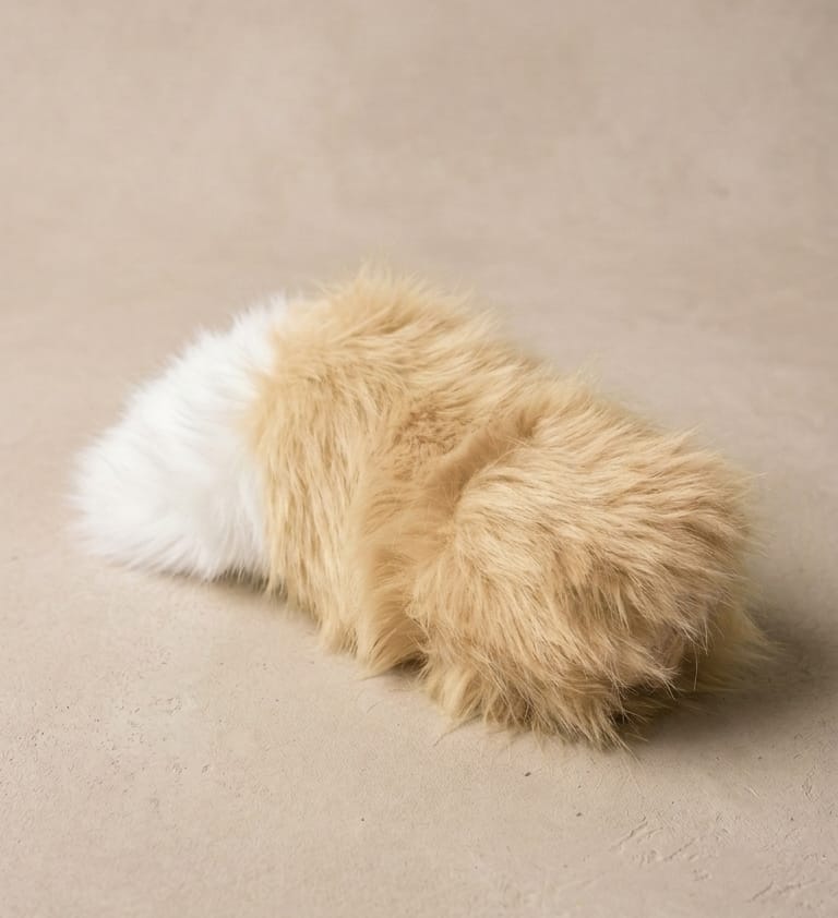 Cute Moving Cat Tail Decor – Multi-Purpose Snap-On Faux Fur Wagging Tail for Scooters, Bikes, Helmets, Cars