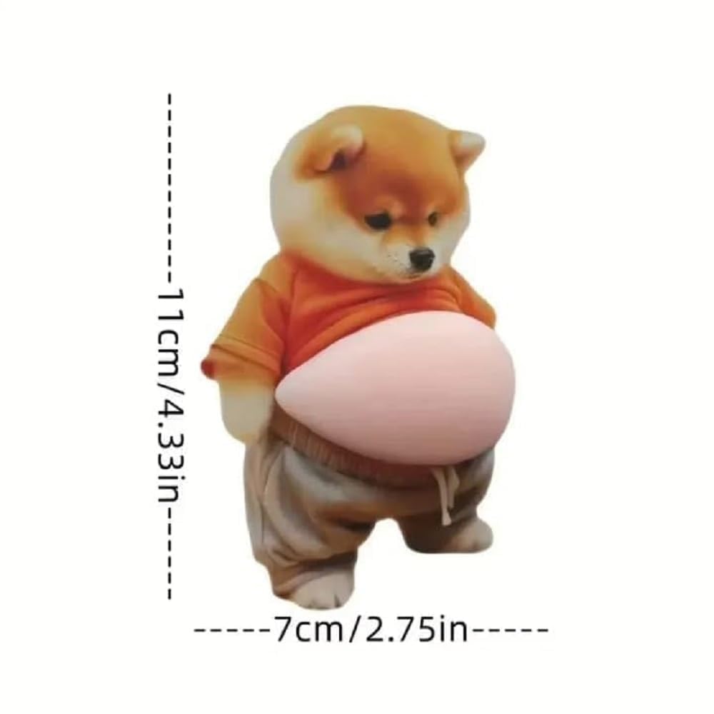Cute Dog Belly Anti-Collision Wall Sticker with Soft Silicone Squishy Belly - Cartoon Puppy Bumper Protector for Car Door, Fridge, Cabinet & Wall Corner Decor | Pack of 2