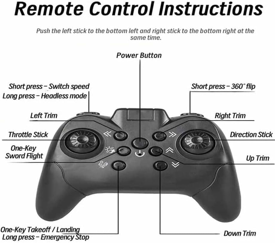 Flying Sword RC Drone for Kids & Adults - Remote Control, 3-Speed Glider with 360° Flip, Double Battery,Easy to Fly Toy Gift