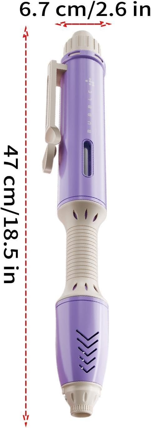 Automatic Pen-Shape Bubble Wand with LED Light – Portable Handheld Foam Maker