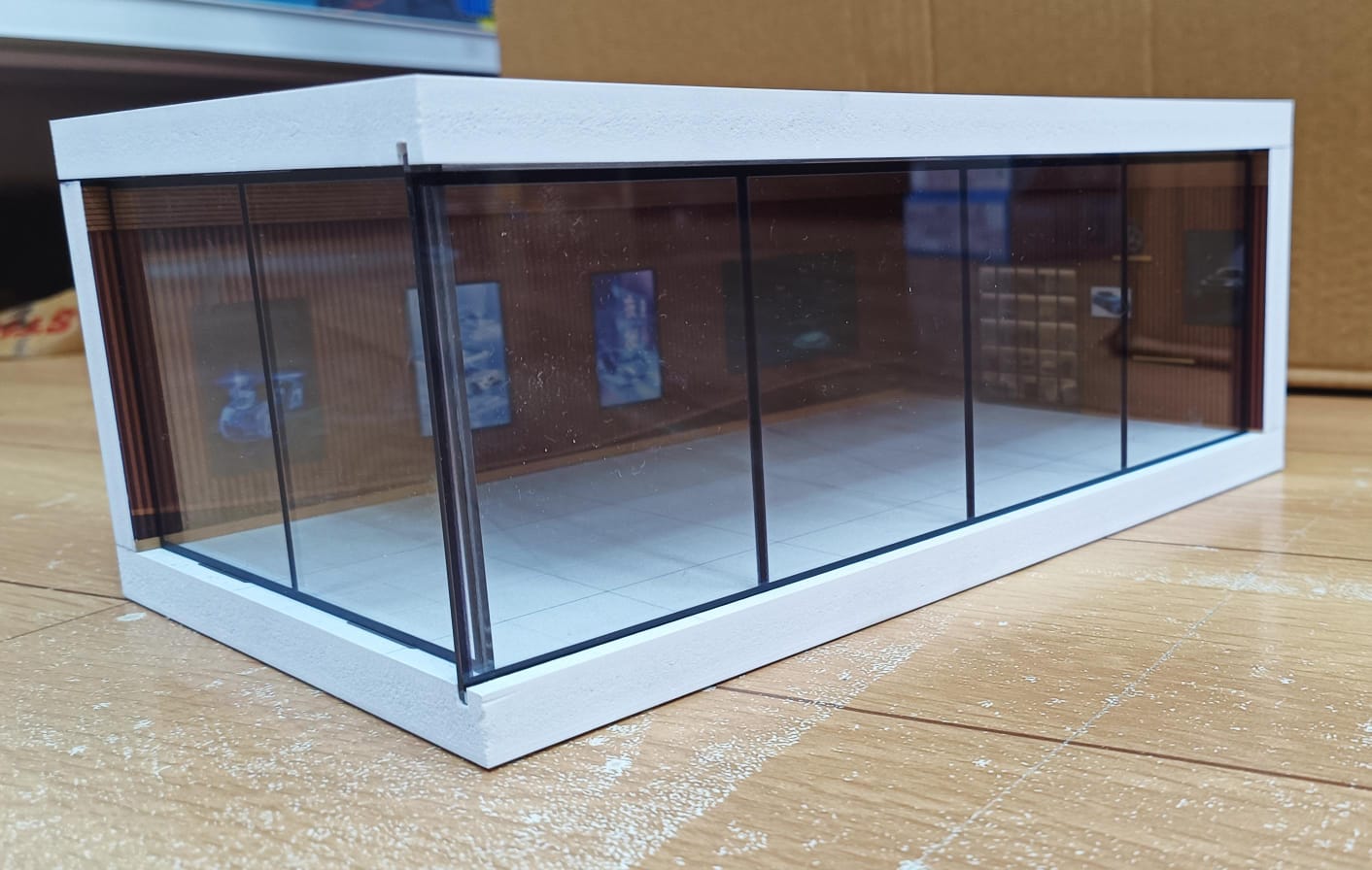Car Garage Display Case with Door & LED Lights β Dustproof Storage for Model Cars (1:64 Scale)