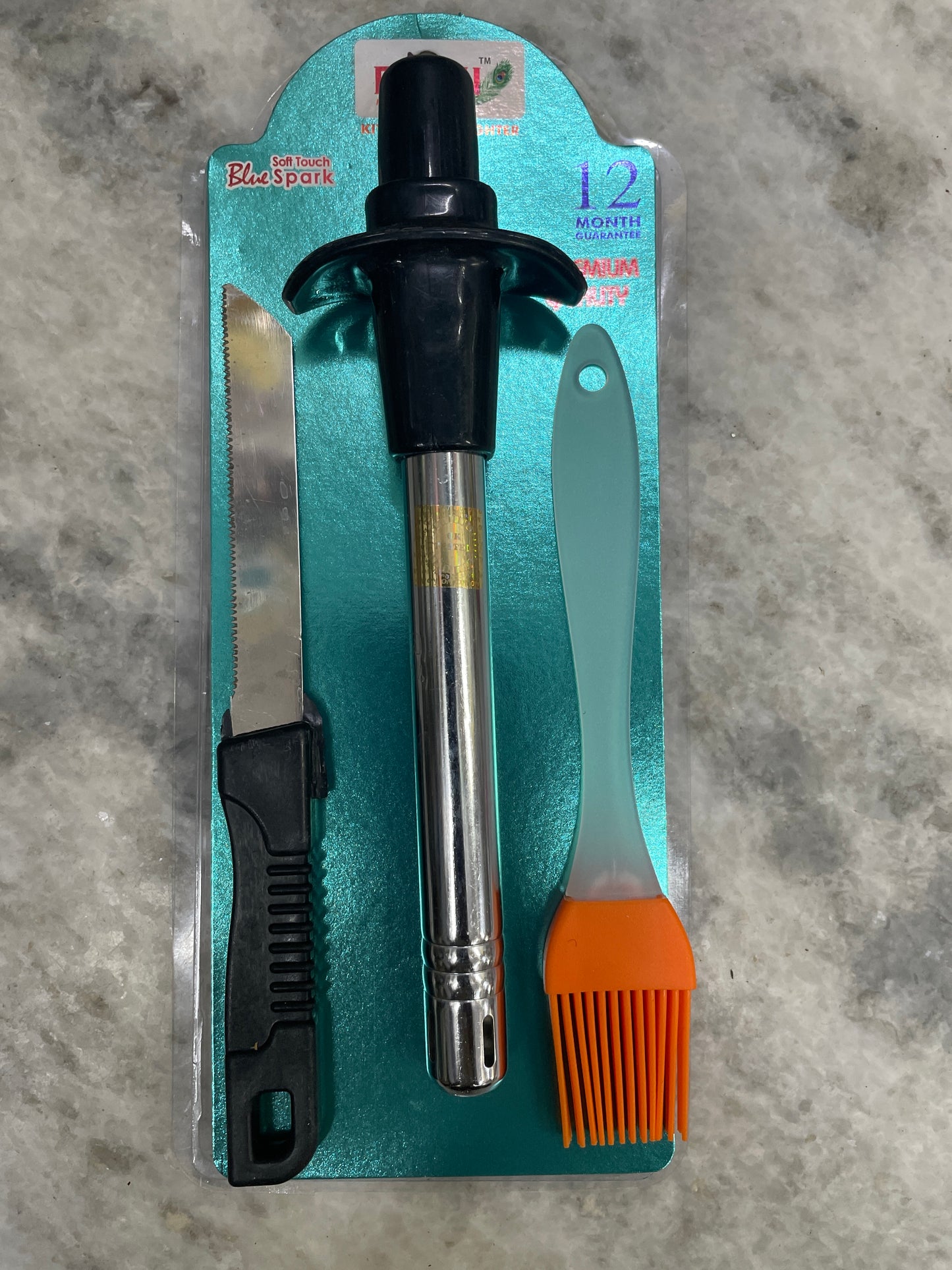 Roni Premium Kitchen Gas Lighter Set – with Knife, Silicone Brush & Guarantee