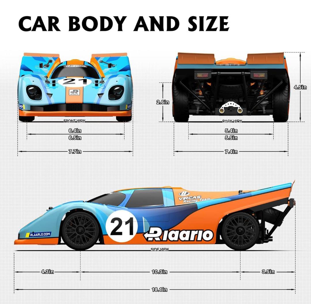 AMORIL 1/10 AK-917 Fast Brushless RC Cars for Adults,Max 70kmph Hobby Electric On-Road RTR, 3650 4300KV Motor,60A Independent ESC,Remote Control Car for Boys
