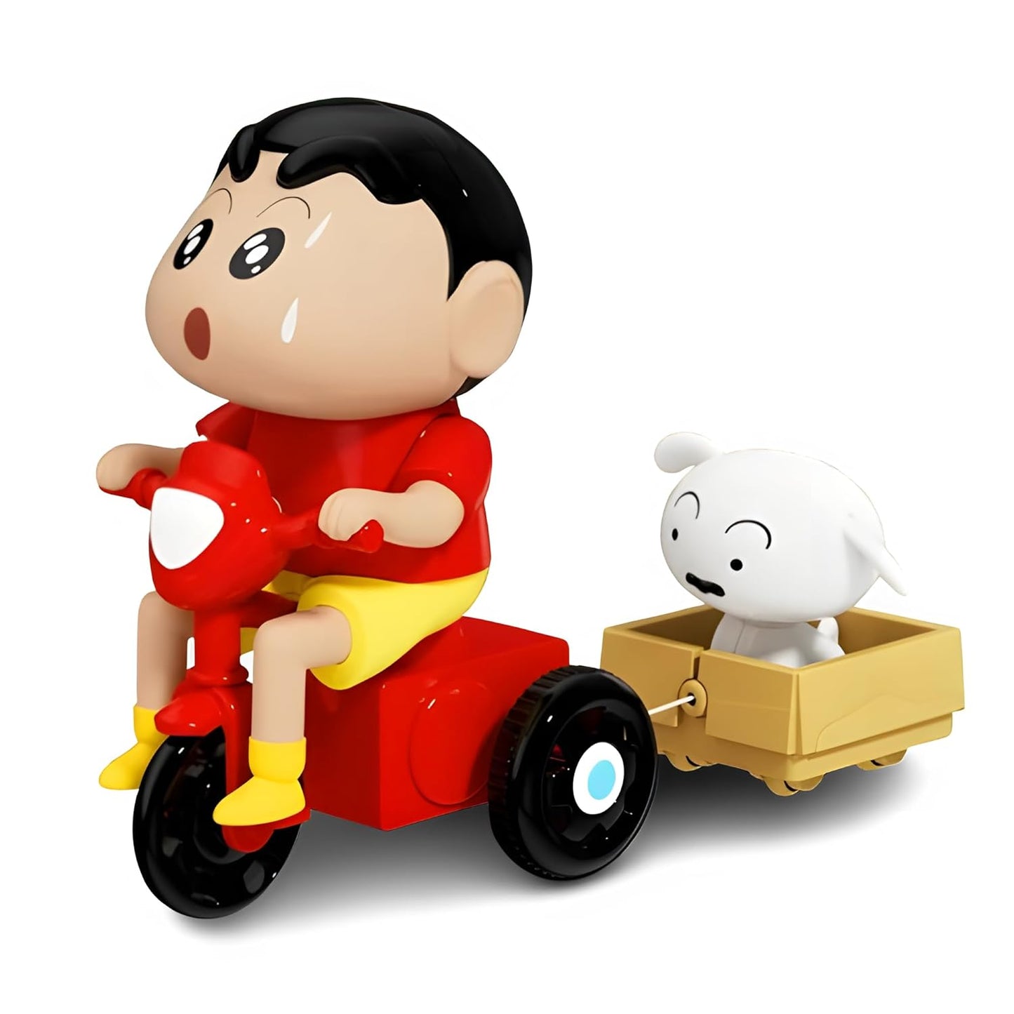 Shinchan Toy for Kids, Shinchan Shiro Action Figure Movable Toy for Babies, Key Operated Wind Up Toys for Kids (Safe for Ages 6+) (Shinchaan with Shreeo)