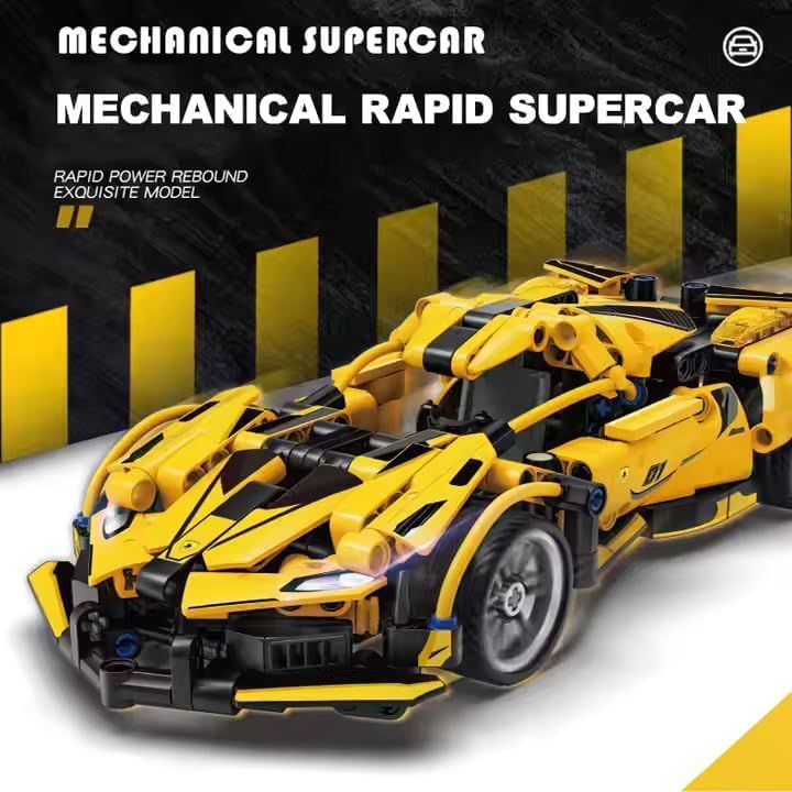 Car PullBack Super car Building Toy car – car blocks™ Racing Blocks 1:18 for Kids & Car Collectors (Multiple Variants)