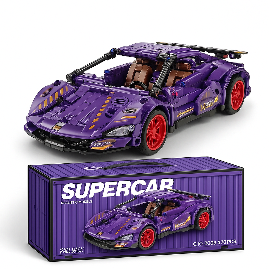Car PullBack Super car Building Toy car – car blocks™ Racing Blocks 1:18 for Kids & Car Collectors (Multiple Variants)
