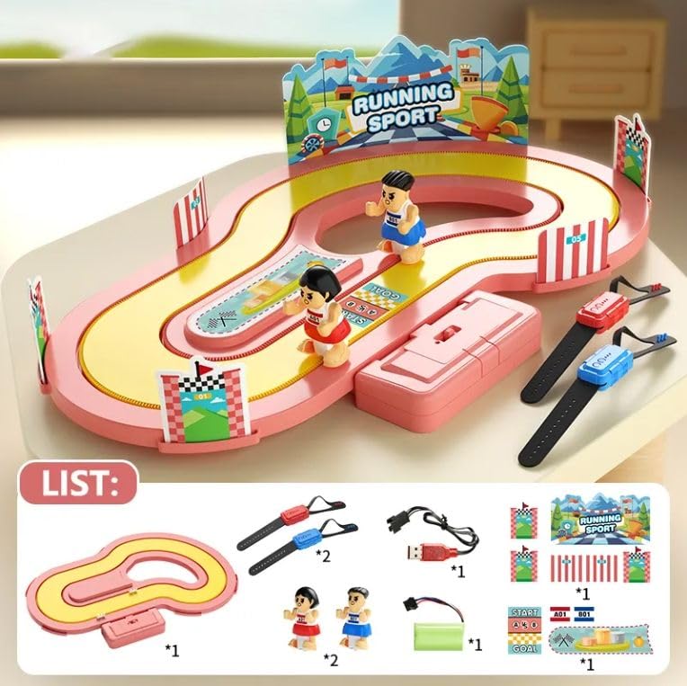 Motion Sensing Racing Board Game for Kids, Gesture Control Running Track Toy, 2 Player Battle Game, Parent Child Interactive Activity, Race Track Toy for Boys & Girls Age 3+