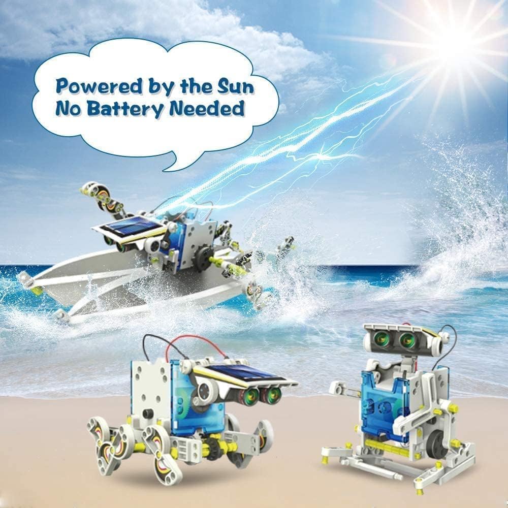13 in 1 Solar Robot Kit Learning Educational Kids Station, Robot Toy Game Toy for Kids