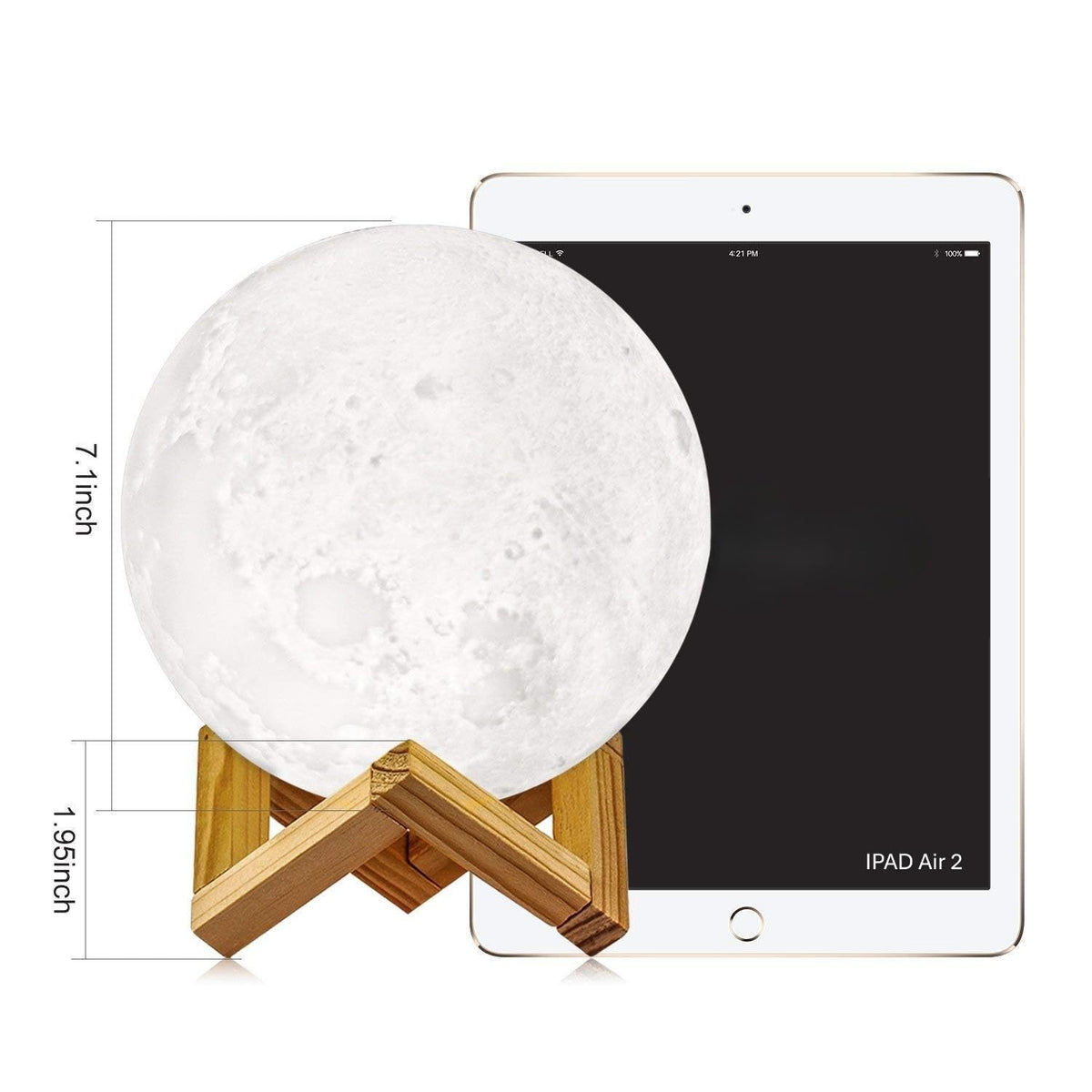 3D Moon Night Lamp – 10W Rechargeable with 7 Color Changing Features, 15CM – 10W Elegant Plastic Design for Beautiful Indoor Lighting in Bedrooms and Kids' Rooms | Gifts for Woman | Valentine