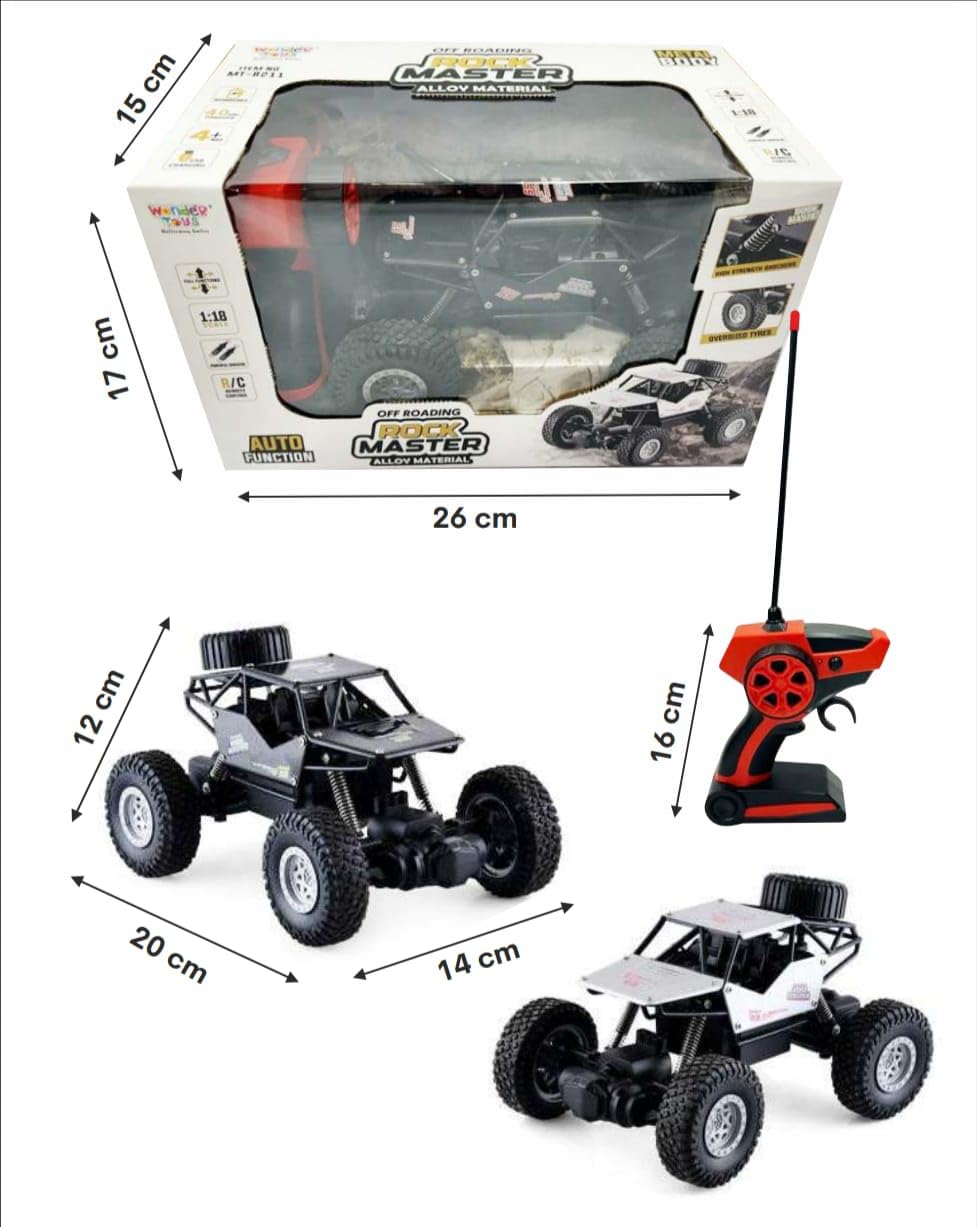 Wonder Toy Remote Control Rock Crawler Master Car for Kids - Monster Truck Rock Climbing Car Toy for Kids (Random Colours)
