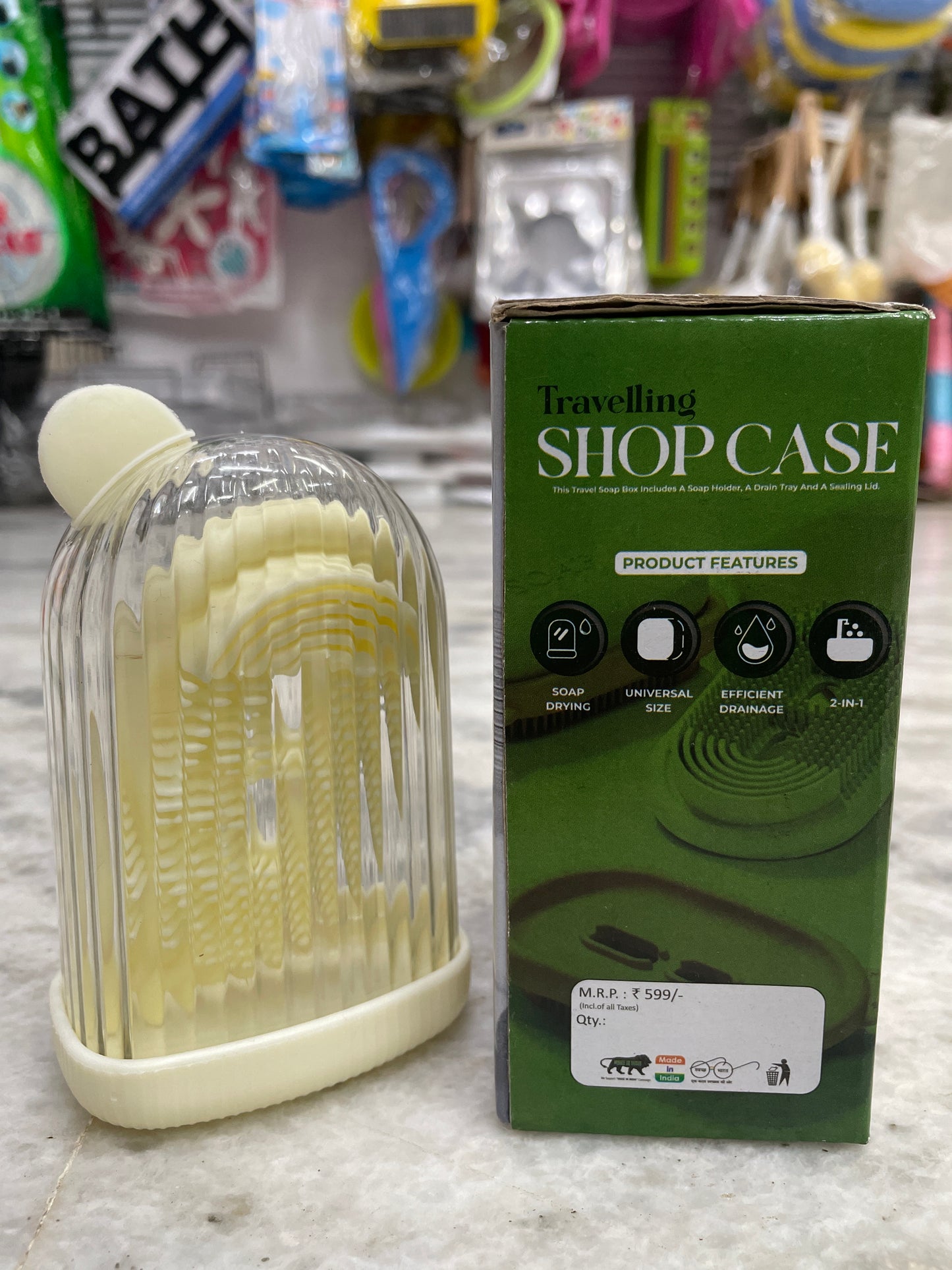 2-in-1 Travel Soap Case with Silicone Brush – Leakproof & Transparent Design