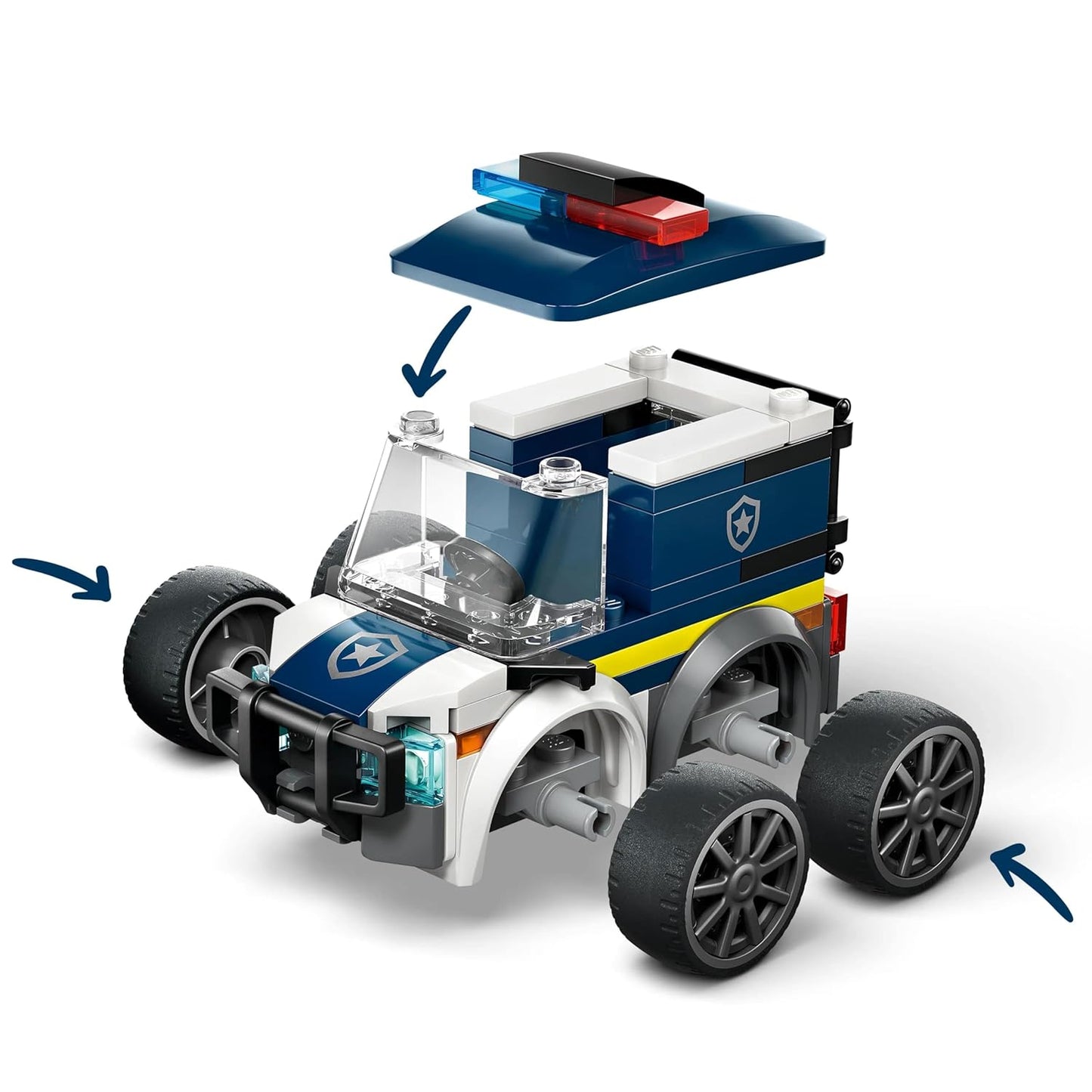 LEGO City Rides – Police Truck - Mini Car Toy Building Kit with Police Officer Minifigure - 60481