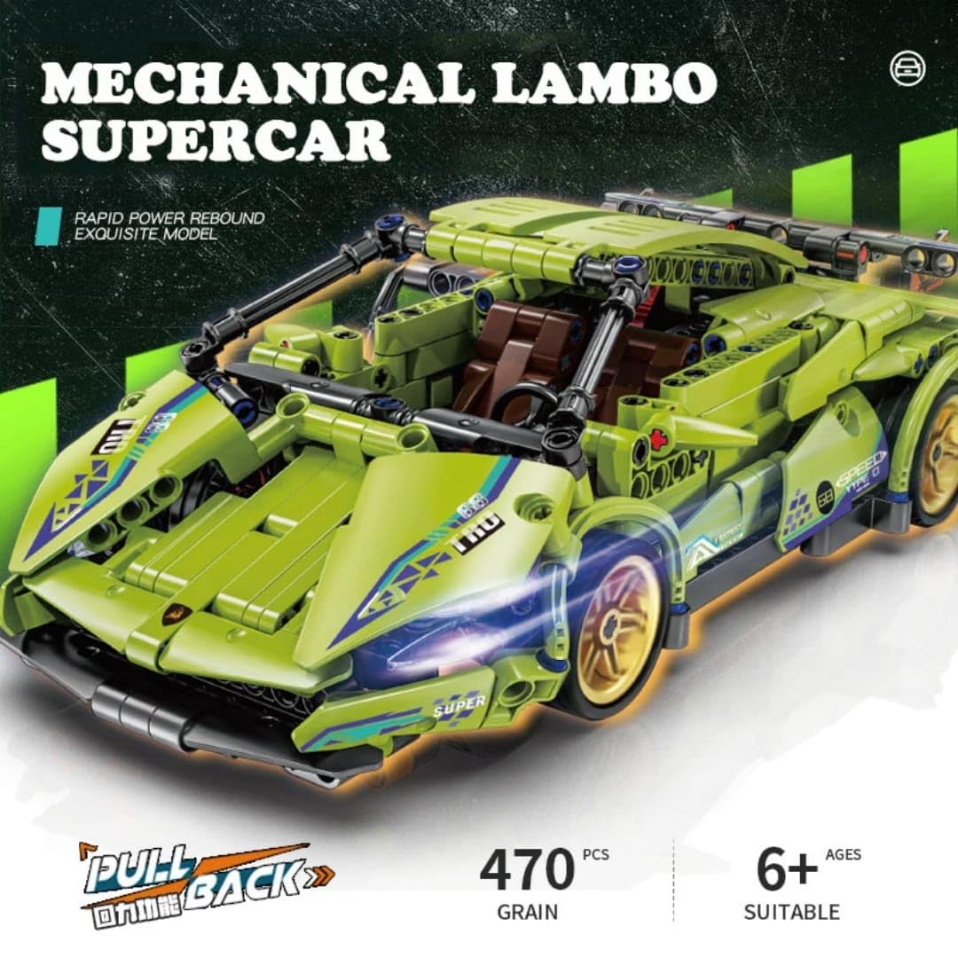 Car PullBack Super car Building Toy car – car blocks™ Racing Blocks 1:18 for Kids & Car Collectors (Multiple Variants)