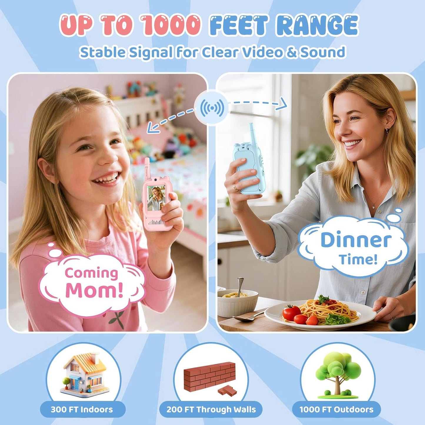 Kids' video walkie-talkies (Pack of 2)