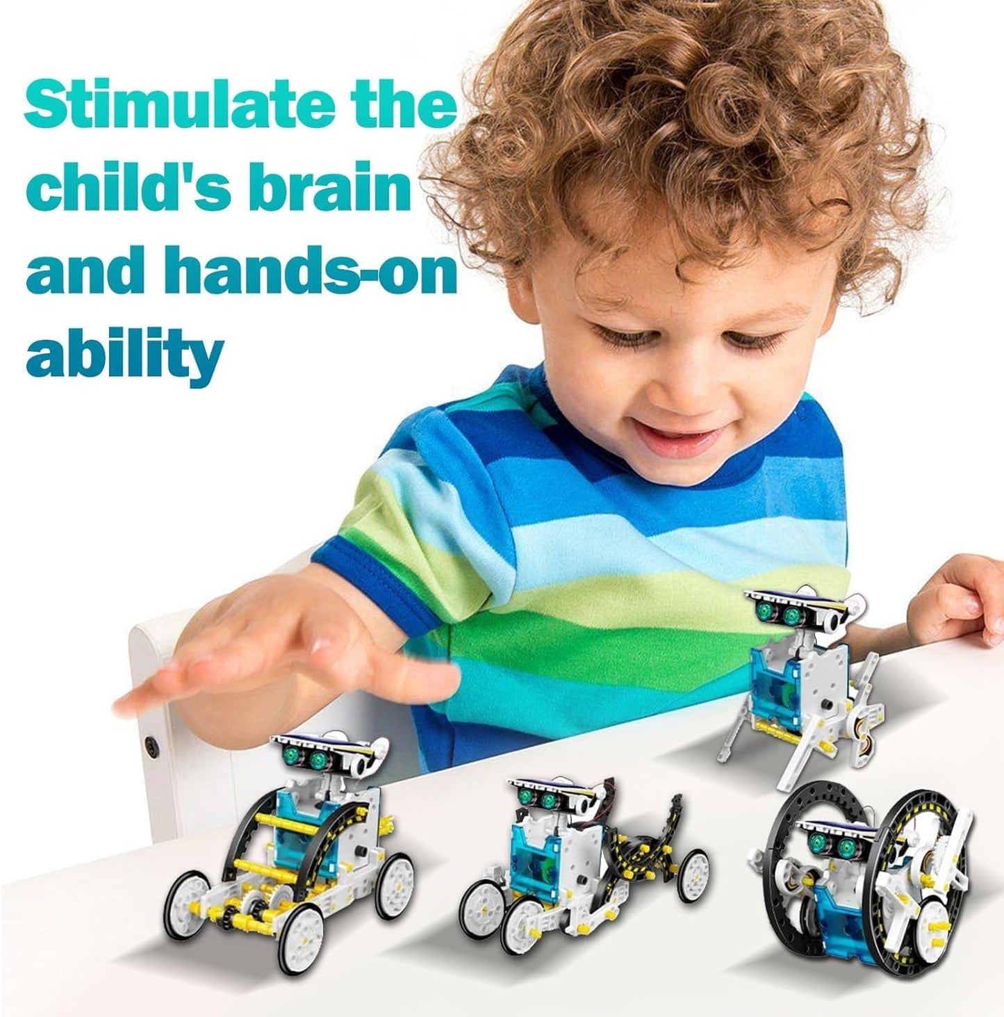 13 in 1 Solar Robot Kit Learning Educational Kids Station, Robot Toy Game Toy for Kids