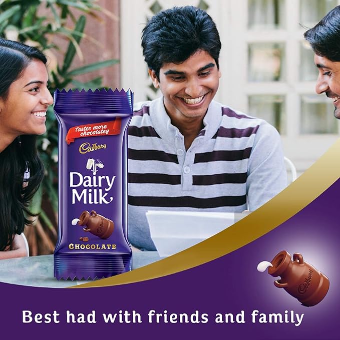DairyMilk Chocolate Bar 10 rs - 13.2g (Pack of 56) | Smooth & Creamy Milk Chocolate Treats