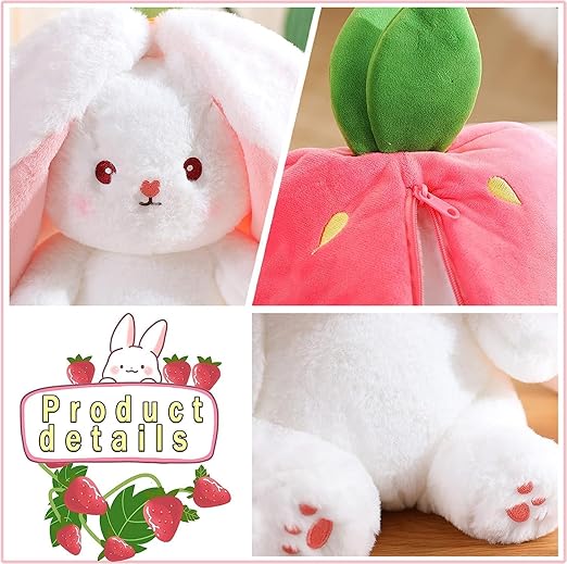 Soft Strawberry Zipper Bunny Soft