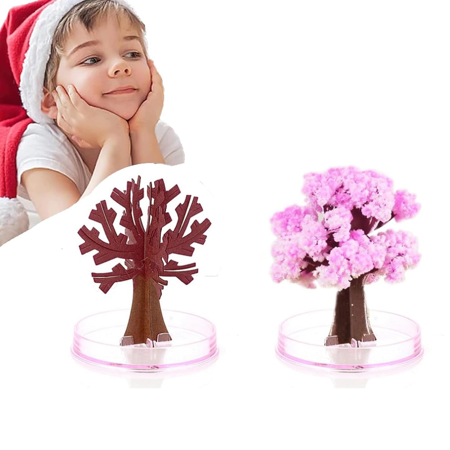 Christmas MagicTree & Snowfall Lamp Set โ DIY Crystal Trees + Handmade Snow Night Light