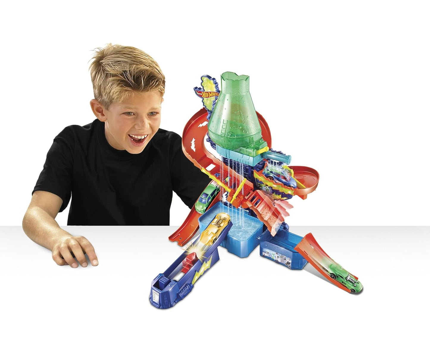 Hot Wheels® Color Shifters™ Science Lab with 1:64 Scale Cars, Track, Waterfall Ages 3 and Older
