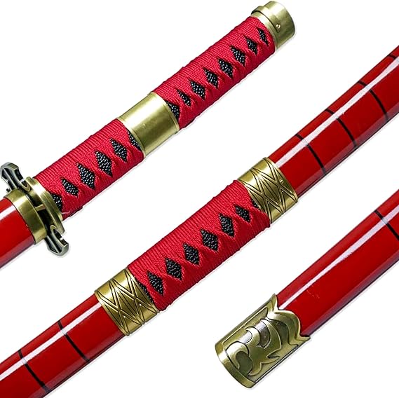 Pirate Hunter Red Katana – Carbon Steel Sword Replica