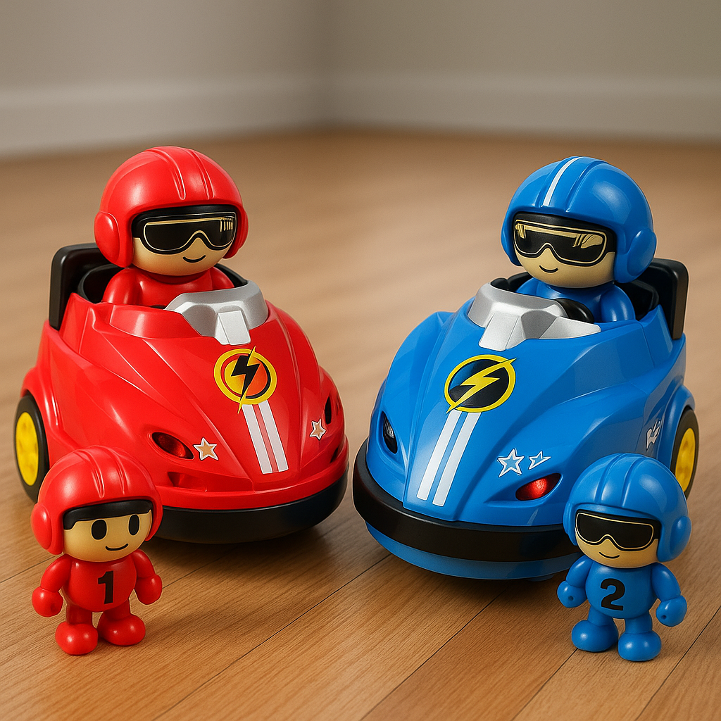 π₯ BUMPER Go Kart RC Battle Set β High-Speed Multiplayer Fun with Pop-Up Drivers & 360Β° Stunts! Dashing car