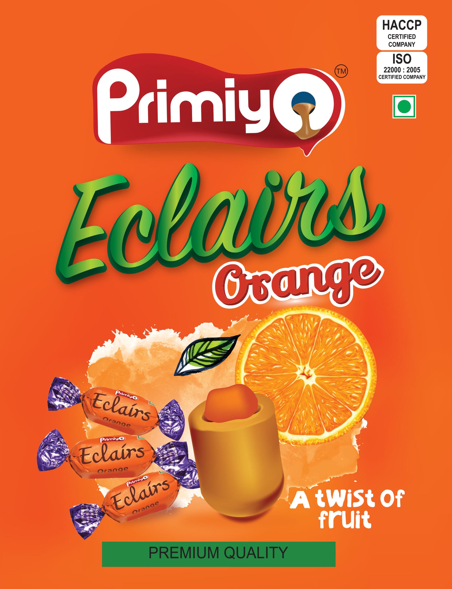 Primiyo Eclairs Orange - 670g