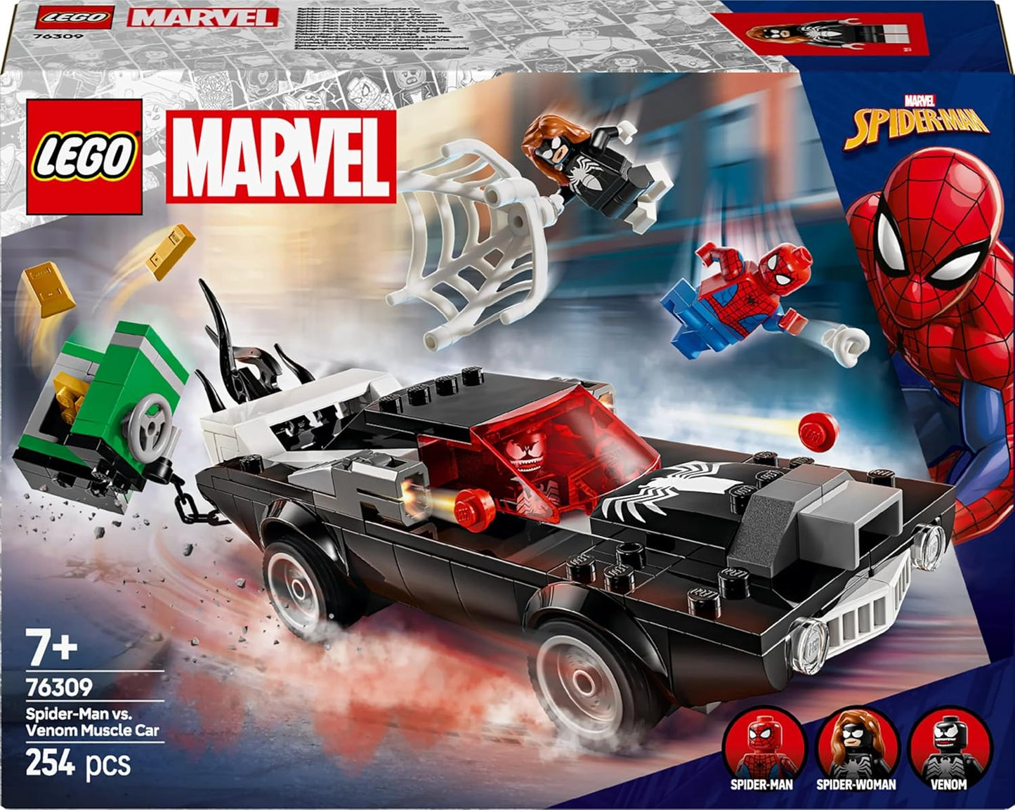 LEGO Marvel Spider-Man vs. Venom Muscle Car Buildable Toy Vehicle Set 76309 Building Blocks Toys for 7+ Gift for Boys and Girls