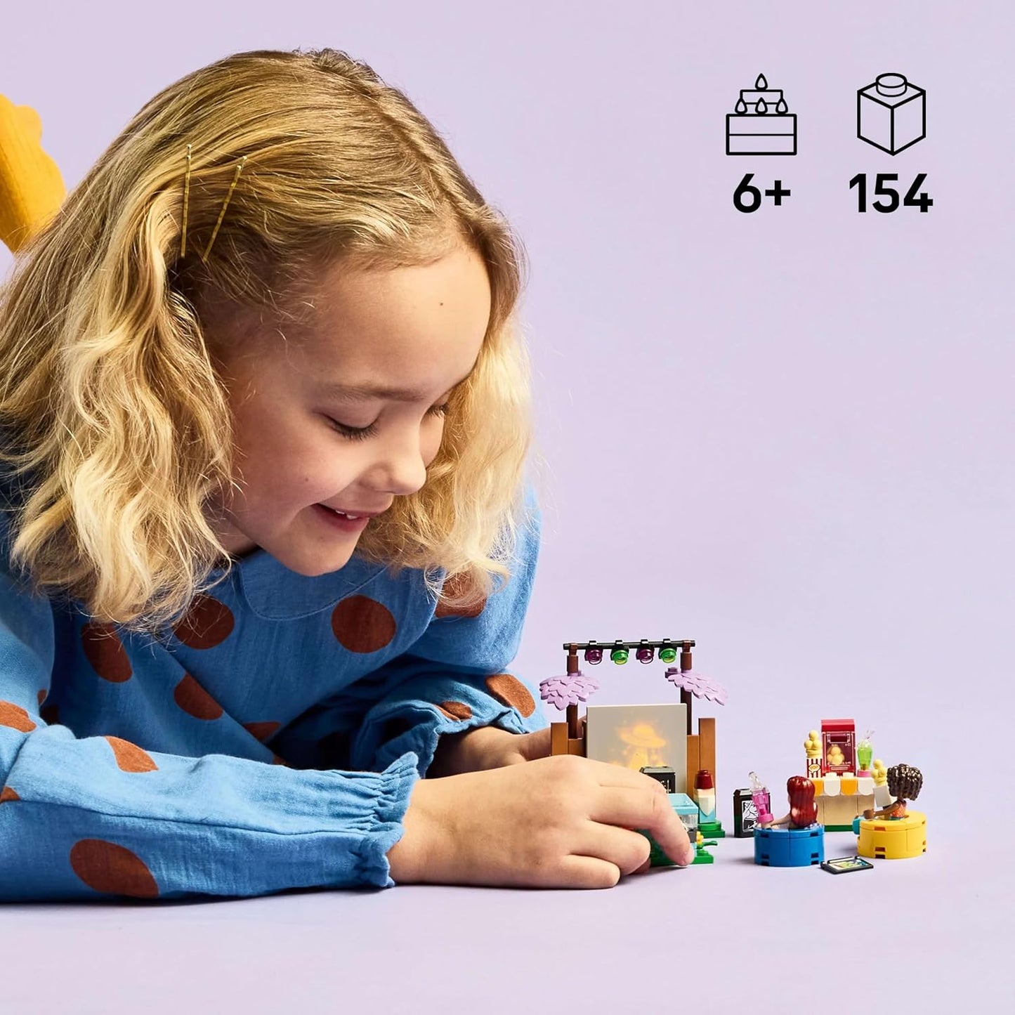 LEGO Friends Friendship Movie Night Pretend-Play Toy Building Kit 42642 Building Blocks Toys for 6+ Gift for Boys and Girls