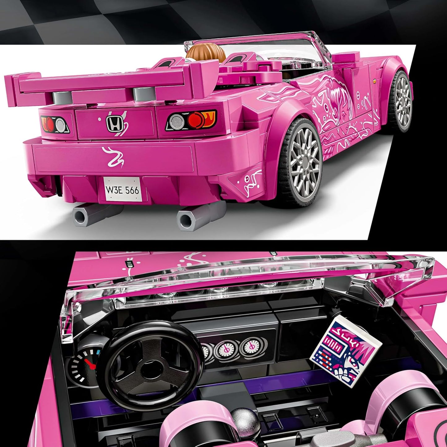 LEGO Speed Champions 2 Fast 2 Furious Honda S2000 Car Toy 77241 Building Blocks Toys for 9+ Gift for Boys and Girls