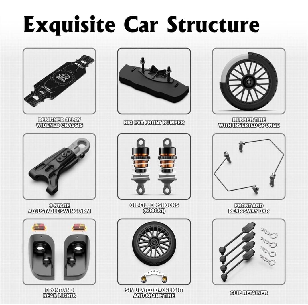 AMORIL 1/10 AK-917 Fast Brushless RC Cars for Adults,Max 70kmph Hobby Electric On-Road RTR, 3650 4300KV Motor,60A Independent ESC,Remote Control Car for Boys