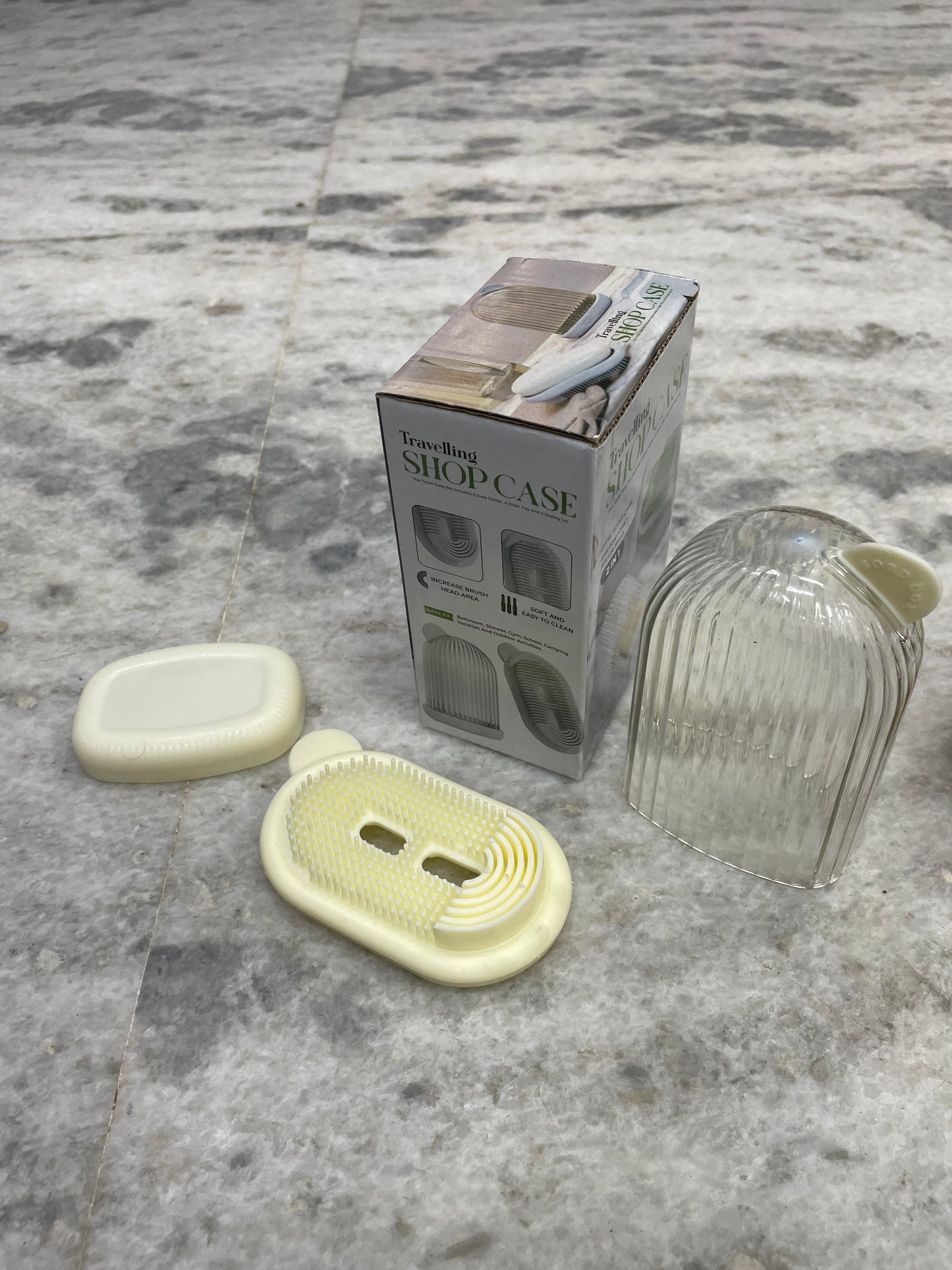 2-in-1 Travel Soap Case with Silicone Brush – Leakproof & Transparent Design