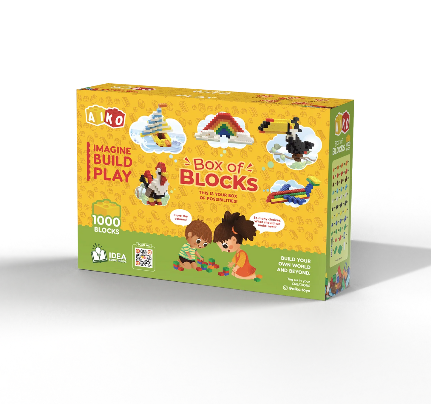 AIKO Box of Blocks | Premium Building Block set
