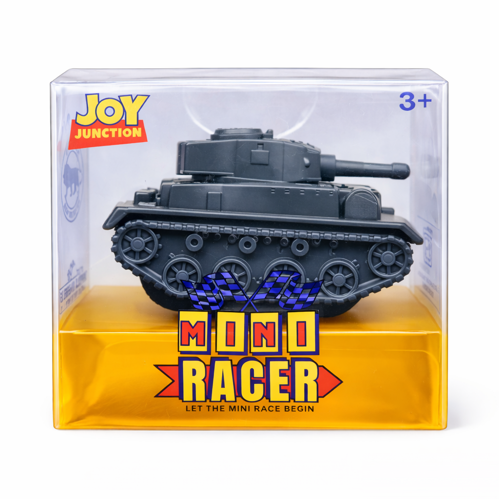 Joy Junction Mini Racer Assorted Vehicles Set (Pack of 8) | Mini Construction & Military Toy Cars for Kids (3+) | Made in India