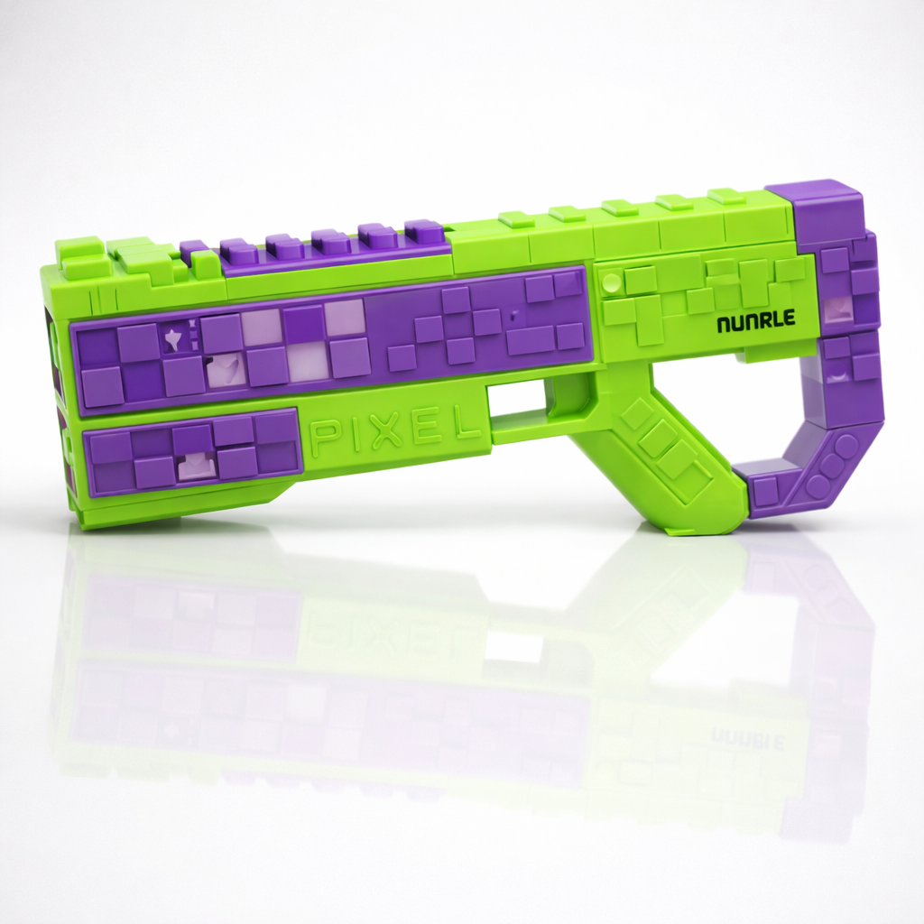 Building Block Pixel Bubble Gun- Kids Automated Bubble Gun