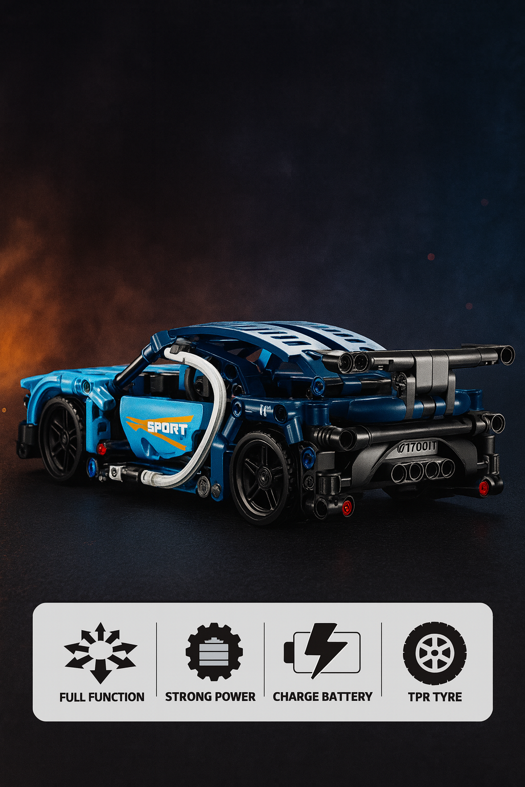 Building Block RC Car – 1:16 Scale Remote Control Racing Car