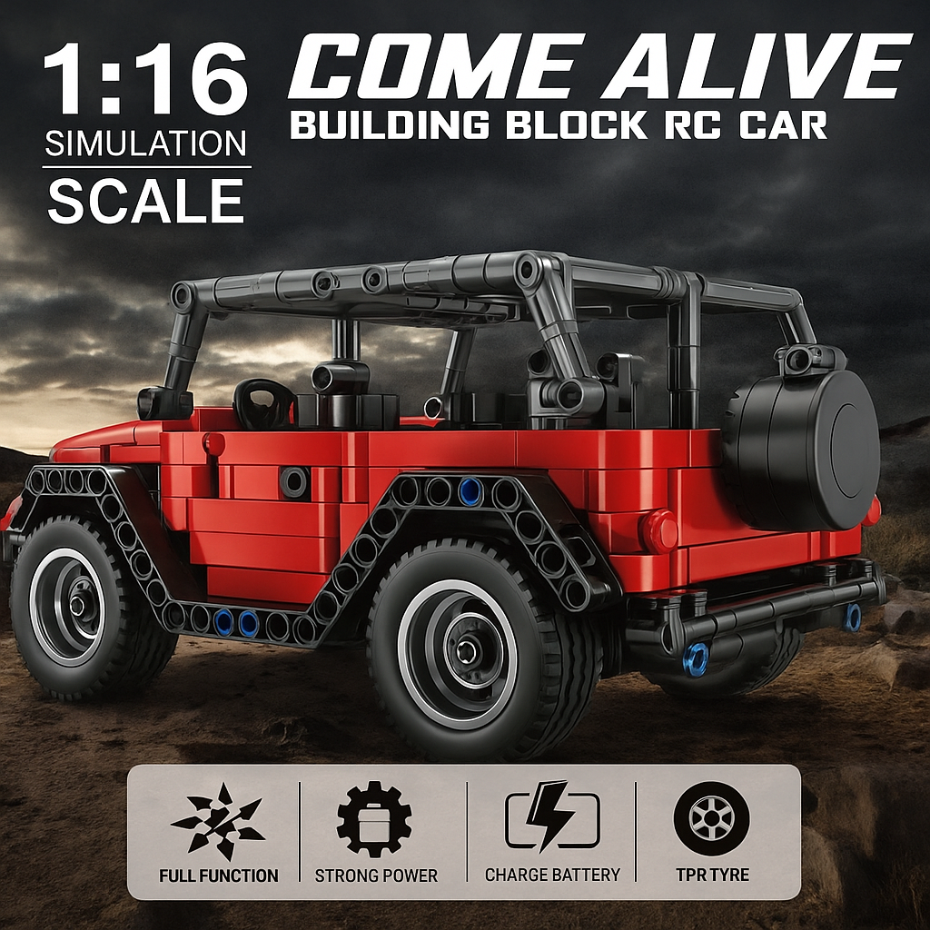 Building Block RC Car – 1:16 Scale Remote Control Racing Car