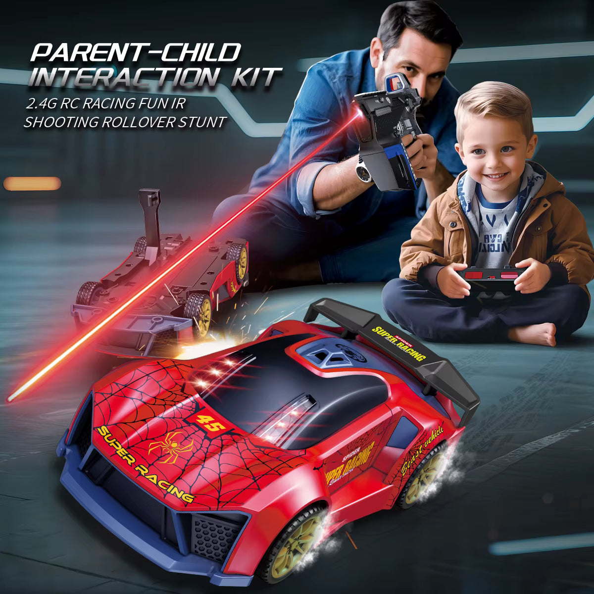 Laser 3-in-1 Infrared Gun RC Car | Gesture + Gun Control Racing Car for Kids