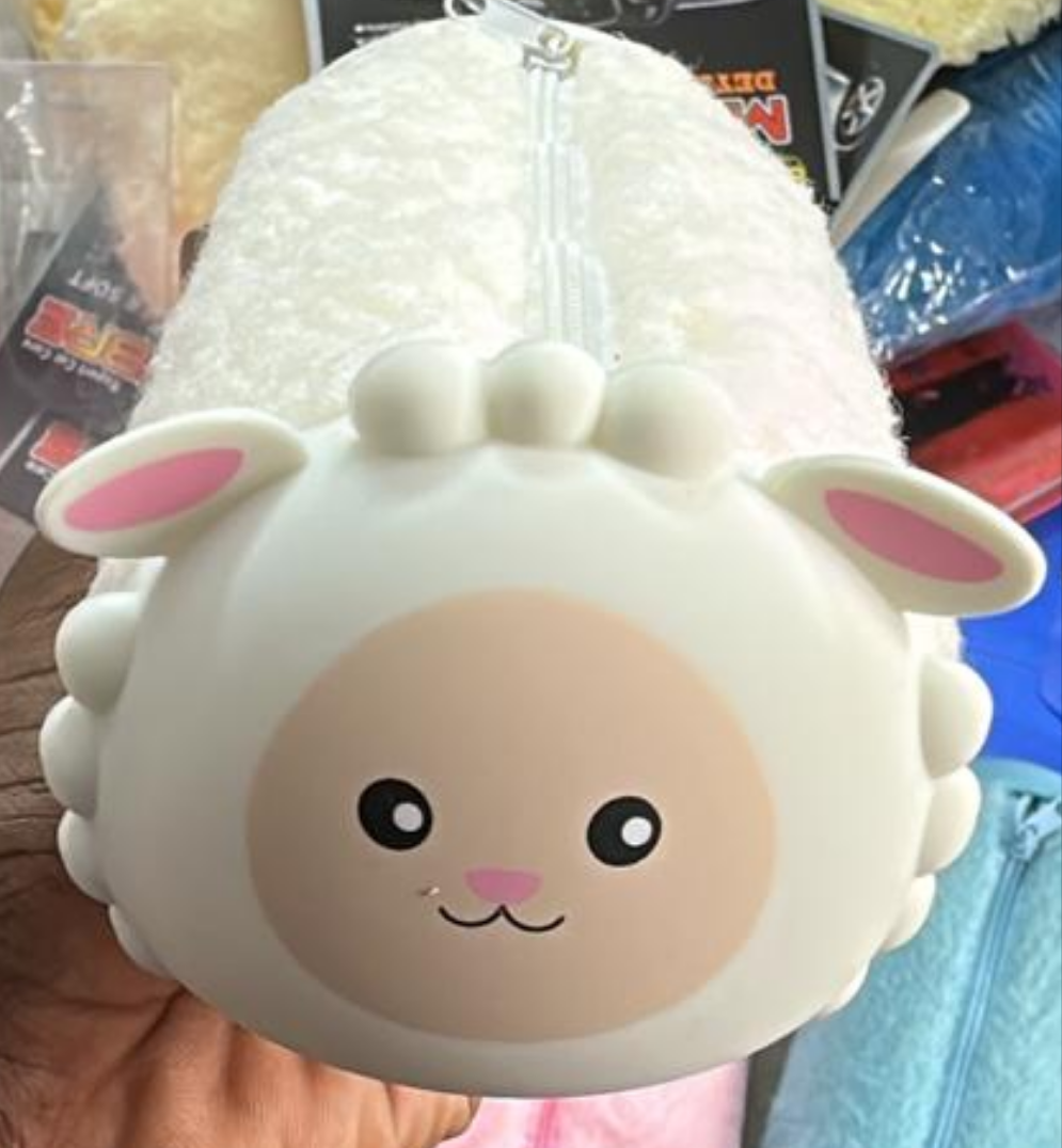 Plush Animal Pencil Case Set - Cute Zipper Pouch Collection