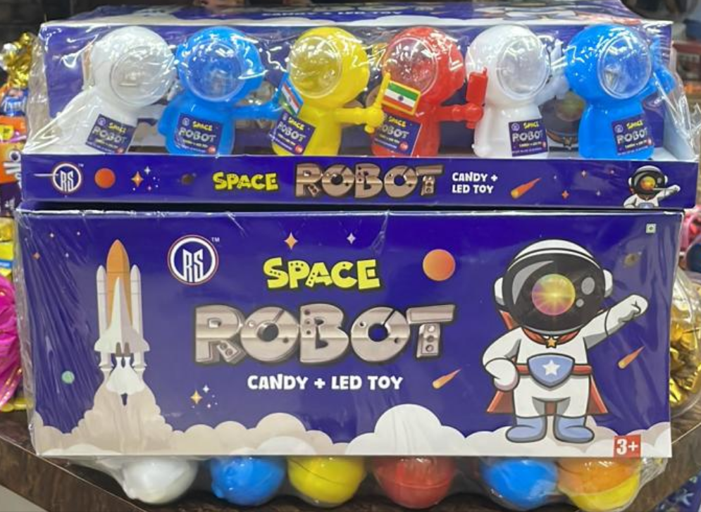 Space Robot (24 Pcs Candy + LED Toy Box inside the box)