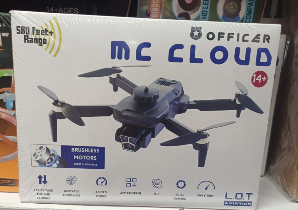 MC CLOUD Officer Drone – 500+ Feet Range | Dual Camera Drone
