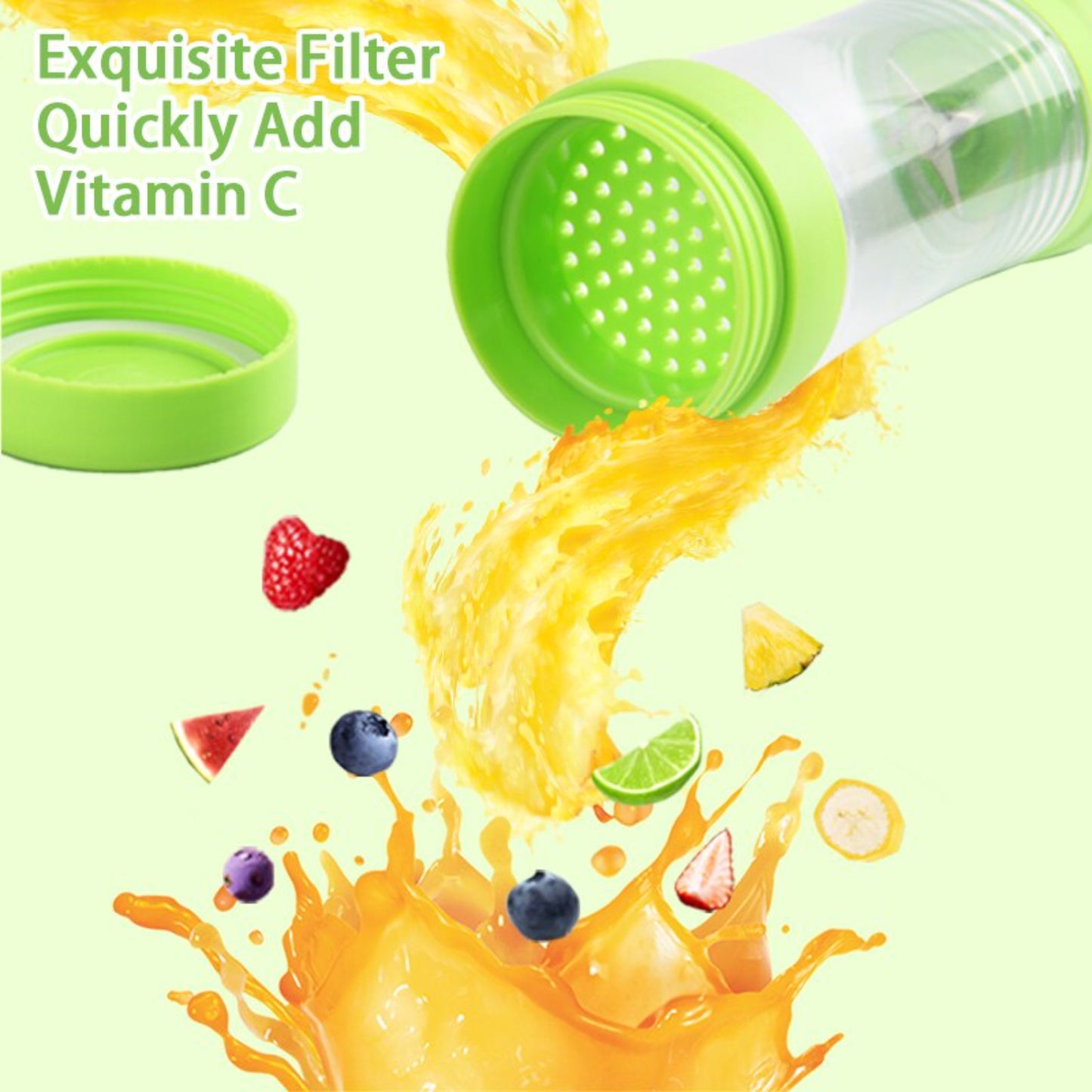 Portable Mini Electric Juicer Blender (6 BLADE)