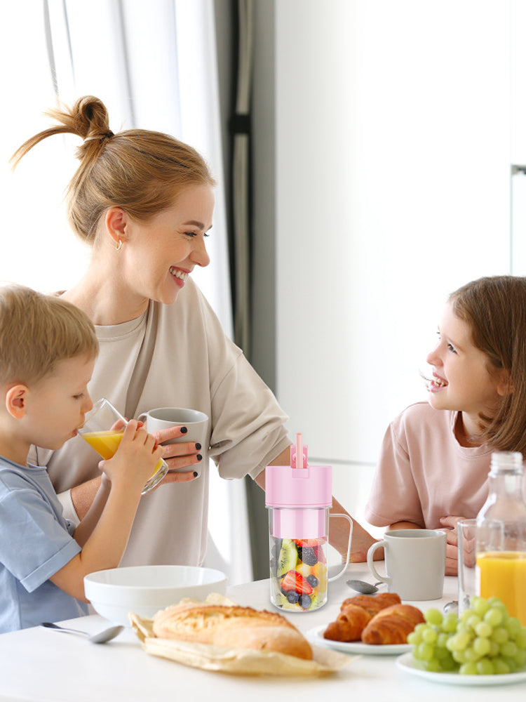 Portable Juice Blender 340ml (Cup with Handle Straw)