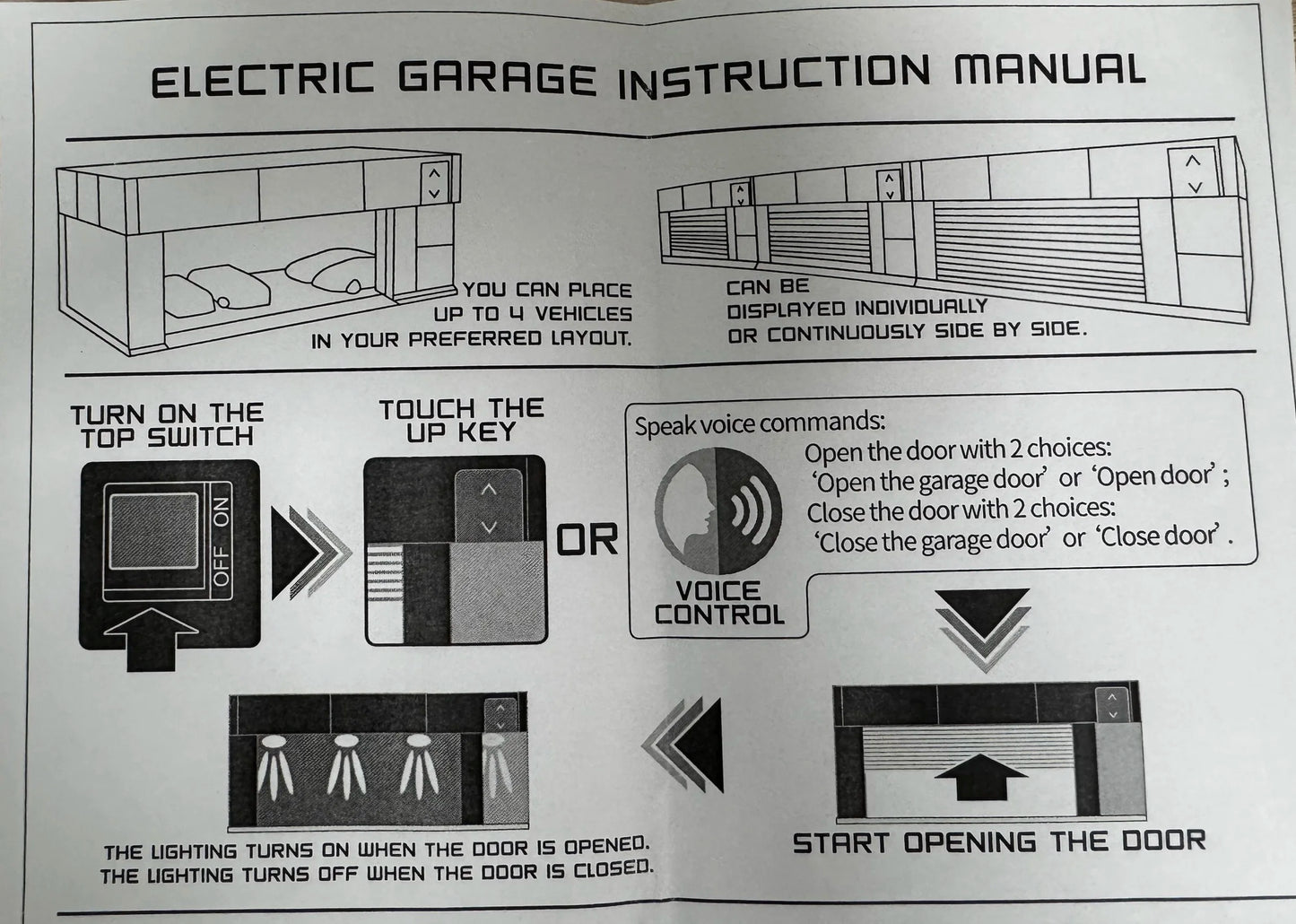 Car Garage Display Case with Door & LED Lights β Dustproof Storage for Model Cars (1:64 Scale)