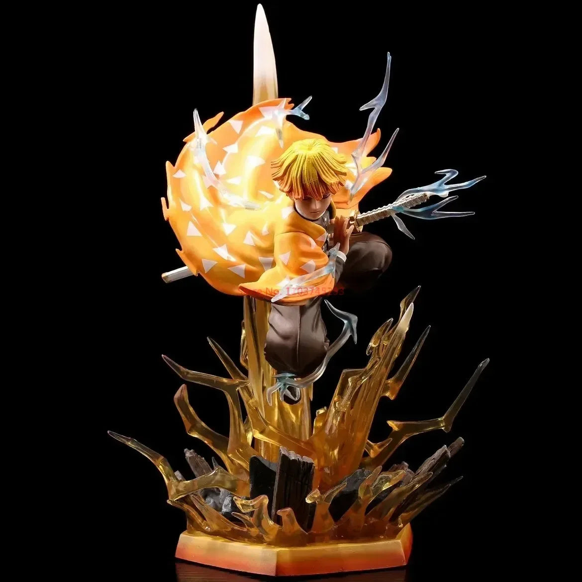 Demon Slayer Agatsuma Zenitsu Action PVC Figures 32cm Toy