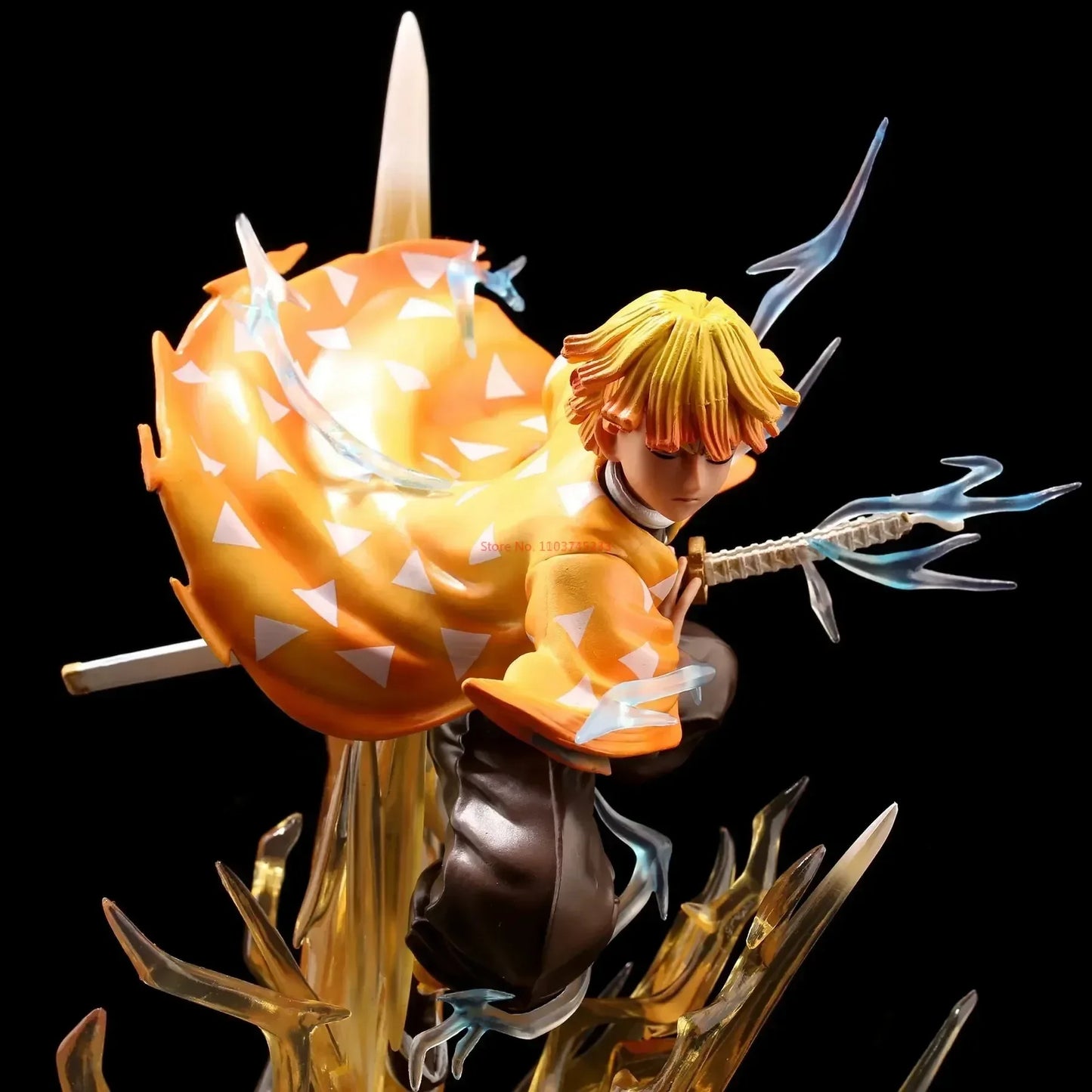Demon Slayer Agatsuma Zenitsu Action PVC Figures 32cm Toy